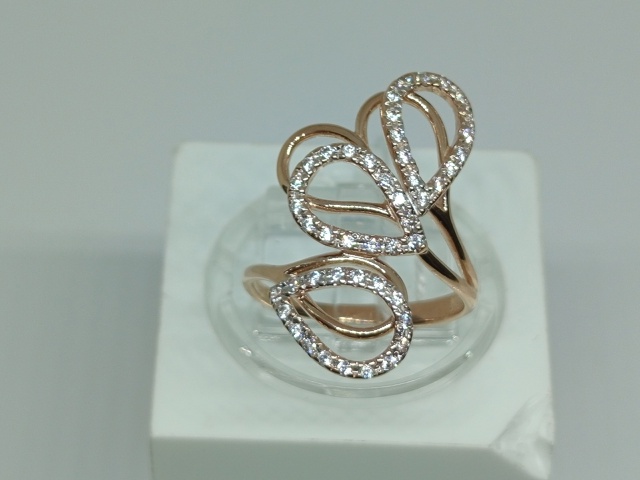 КОЛЬЦО С КАМНЯМИ (Au 585)