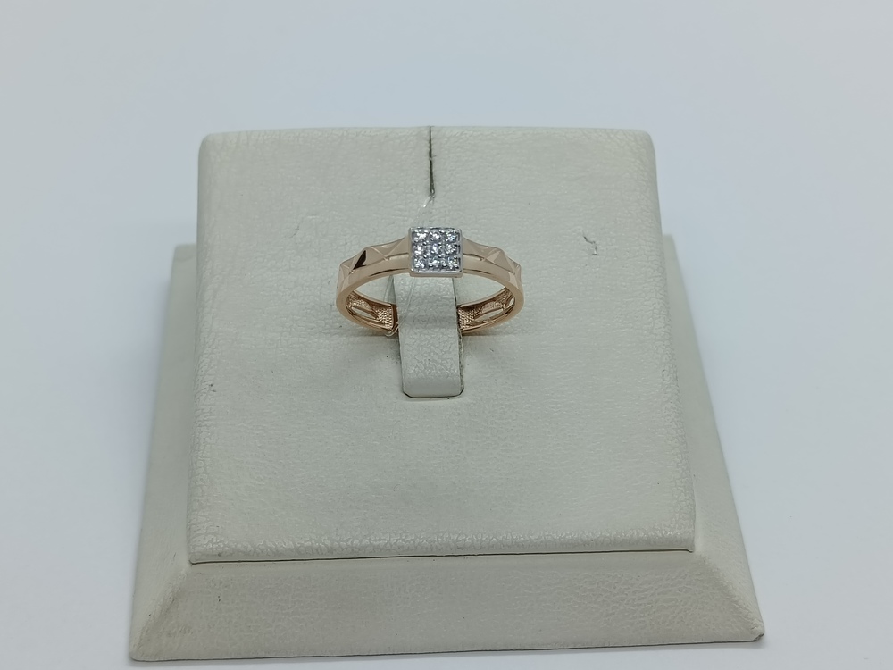 КОЛЬЦО С КАМНЯМИ (Au 585)