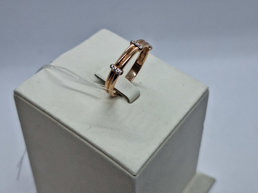 КОЛЬЦО С КАМНЯМИ (Au 585)