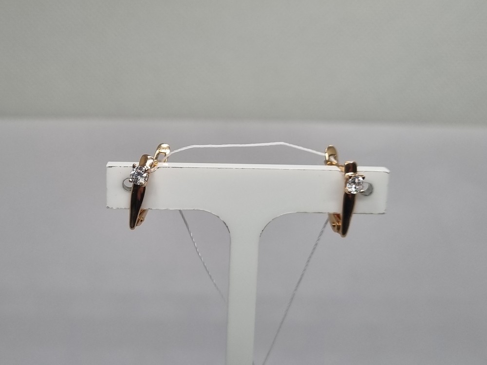 СЕРЬГИ С КАМНЕМ (Au 585)