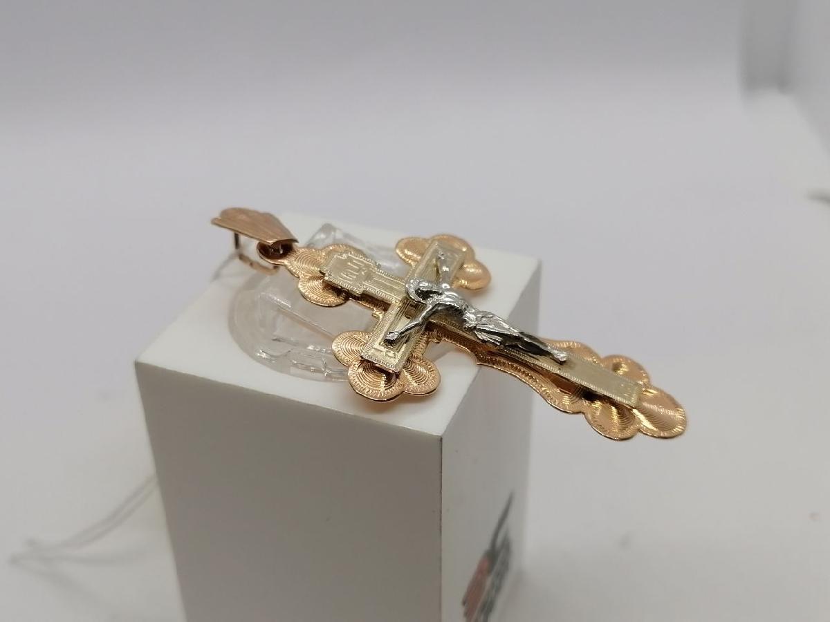 ПОДВЕСКА КРЕСТ без камня (Au 585)