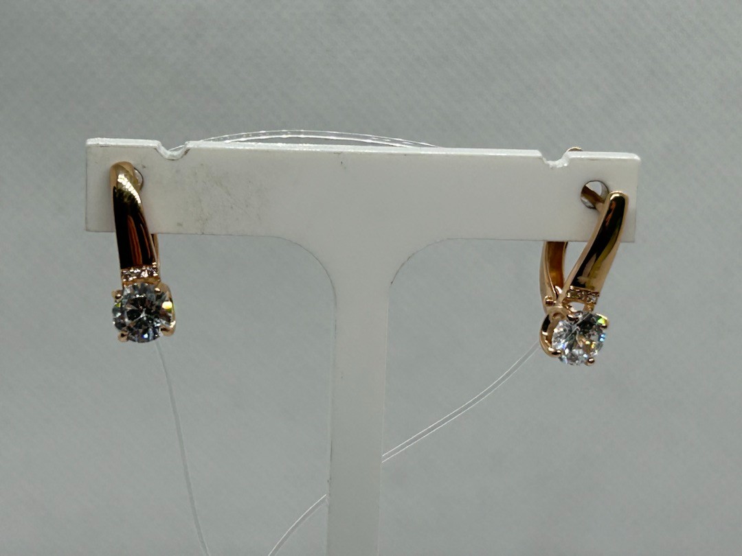 СЕРЬГИ С КАМНЕМ (Au 585)