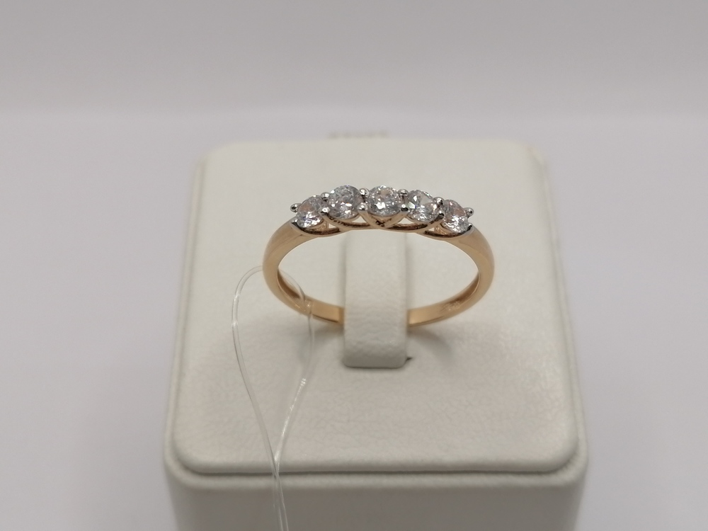 КОЛЬЦО С КАМНЯМИ (Au 585)