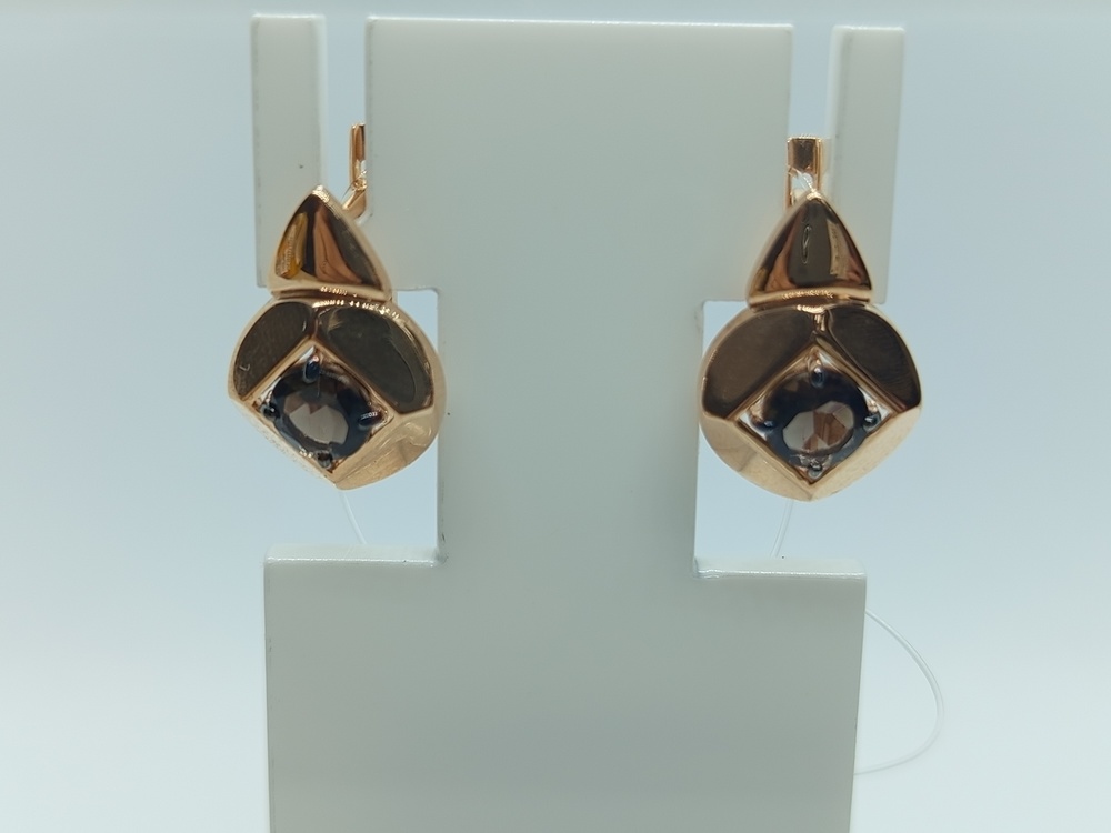 СЕРЬГИ РАУХ-ТОПАЗ (Au 585)