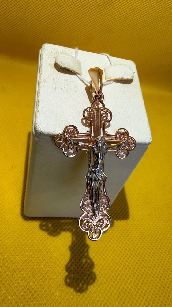 ПОДКБК585 ПОДВЕСКА КРЕСТ БЕЗ КАМНЯ (Au 585)
