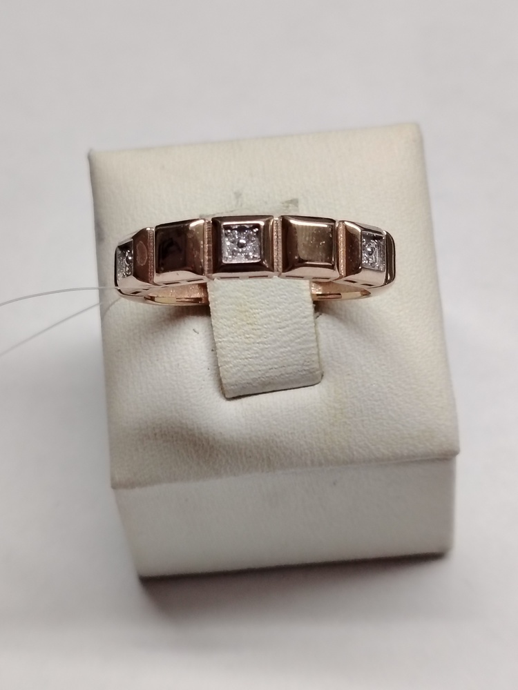 КОЛЬЦО С КАМНЯМИ (Au 585)