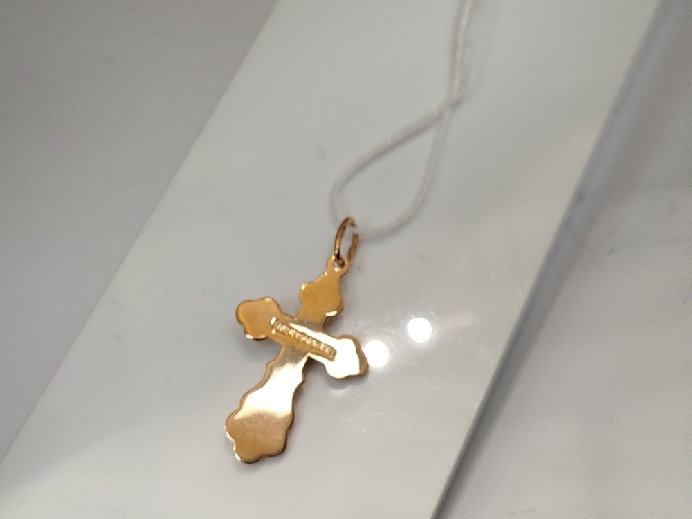 ПОДКБК585 ПОДВЕСКА КРЕСТ БЕЗ КАМНЯ (Au 585)