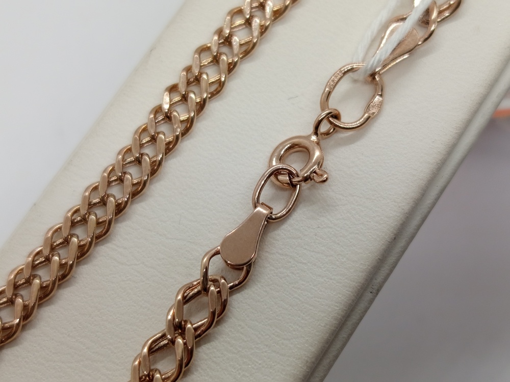 ЦЕПЬ ПУСТОТЕЛАЯ Ромб двойной (Au 585)