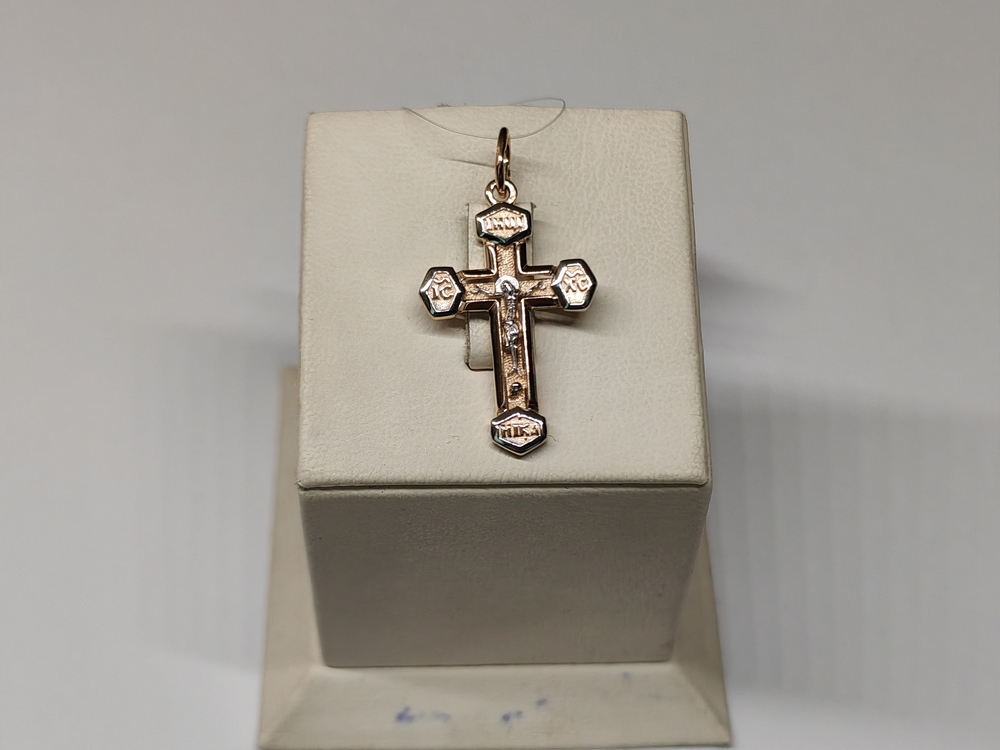 ПОДВЕСКА КРЕСТ без камня (Au 585)