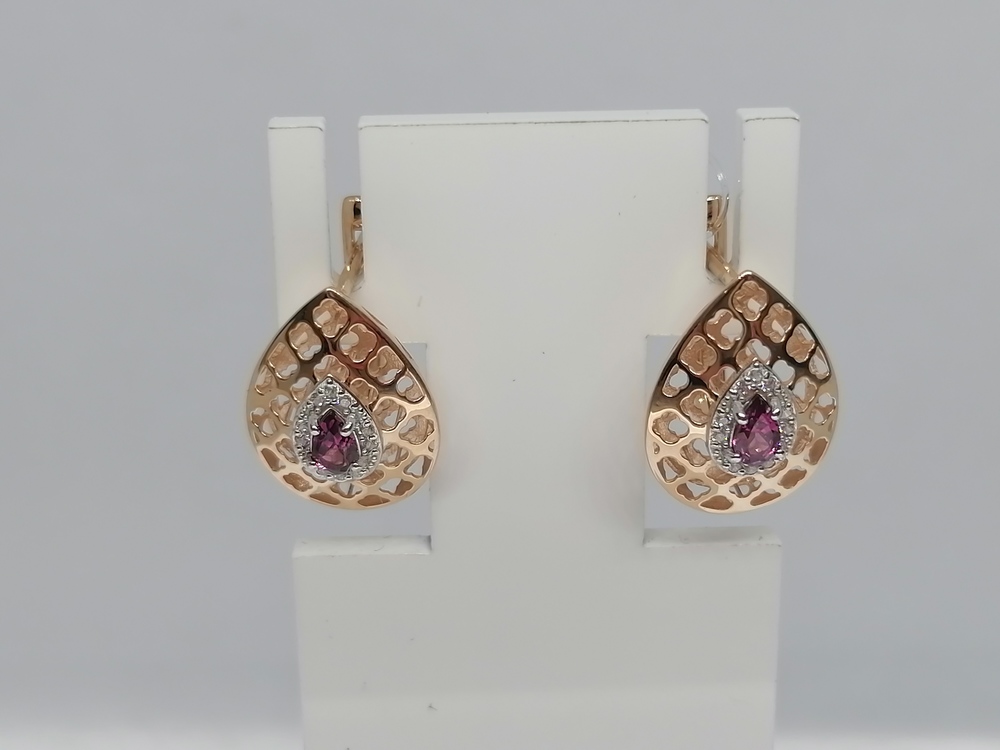 СЕРЬГИ С КАМНЯМИ (Au 585)