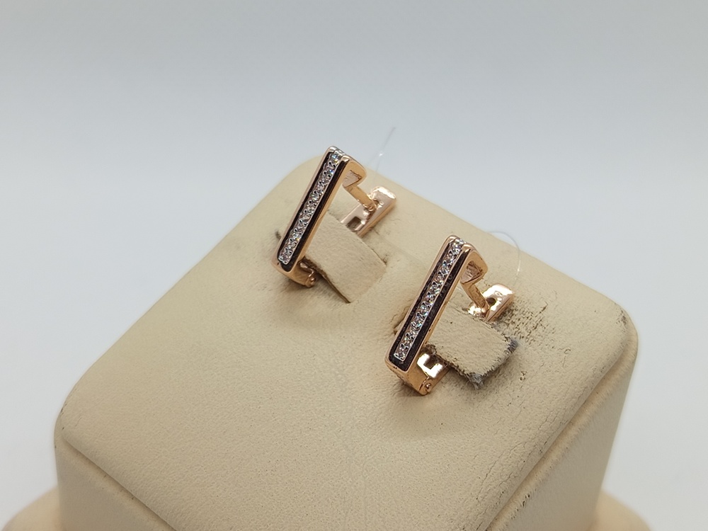 СЕРЬГИ С КАМНЕМ (Au 585)