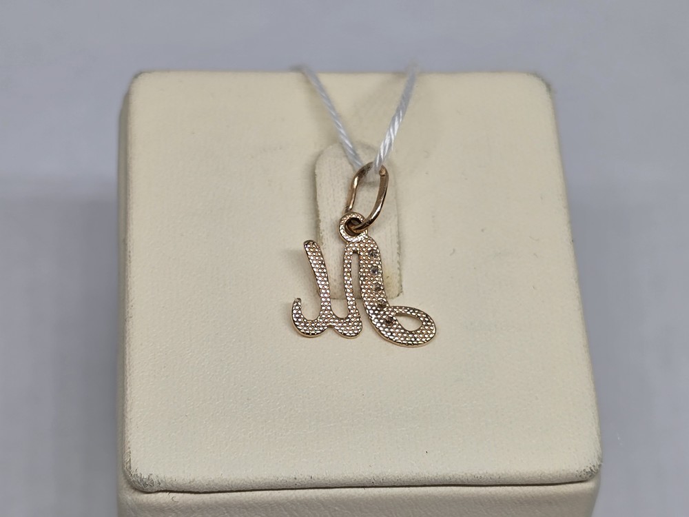 ПОДВЕСКА БУКВА М Au 585