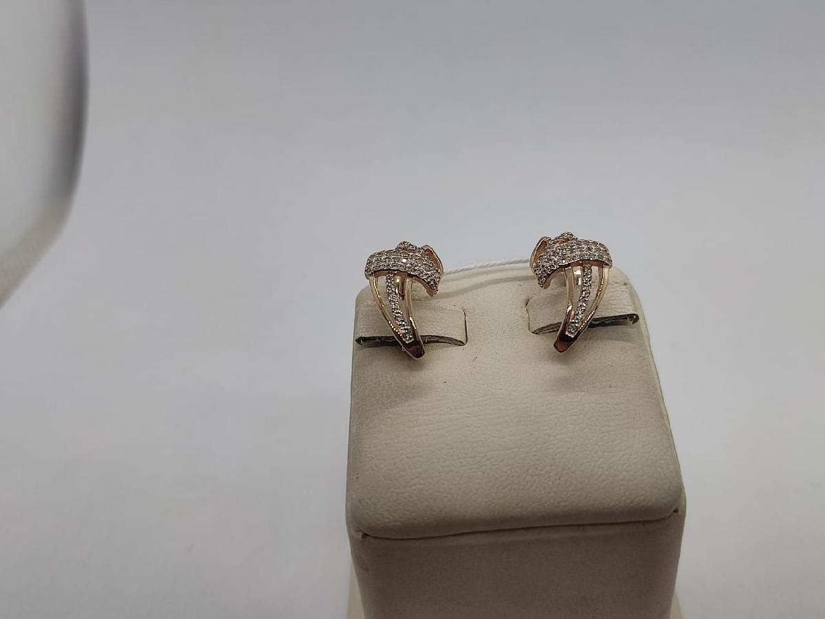 СКМИ585 СЕРЬГИ С КАМНЯМИ (Au 585)