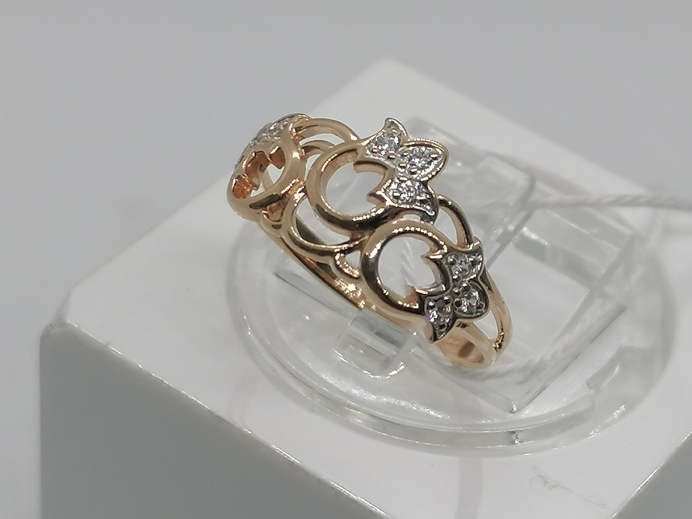 КОЛКМИ585 КОЛЬЦО С КАМНЯМИ (Au 585)