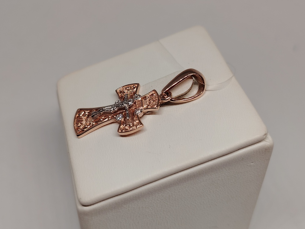 ПОДВЕСКА КРЕСТ без камня (Au 585)