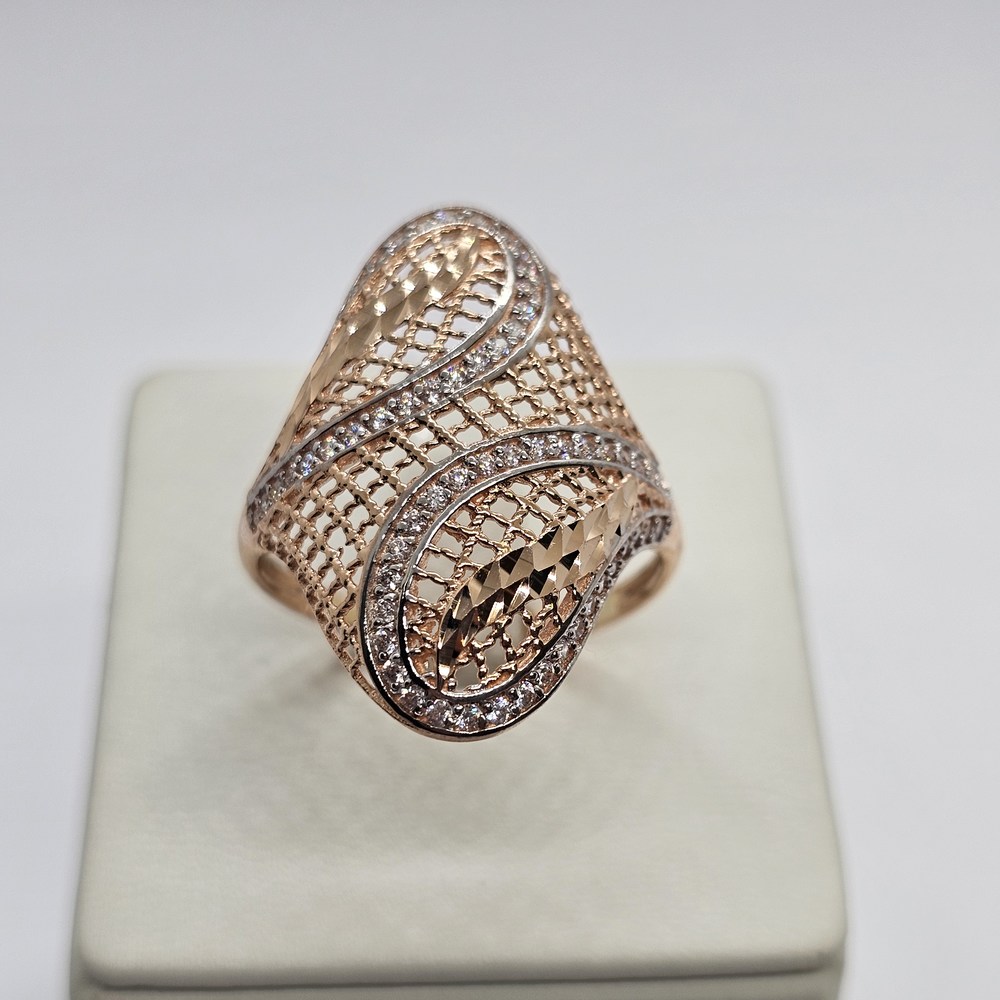 КОЛЬЦО С КАМНЯМИ (Au 585)