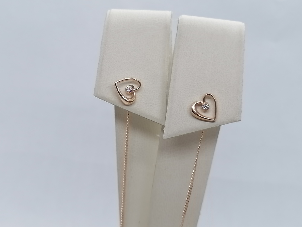 СЕРЬГИ ПРОДЕВКИ с камнем (Au 585)