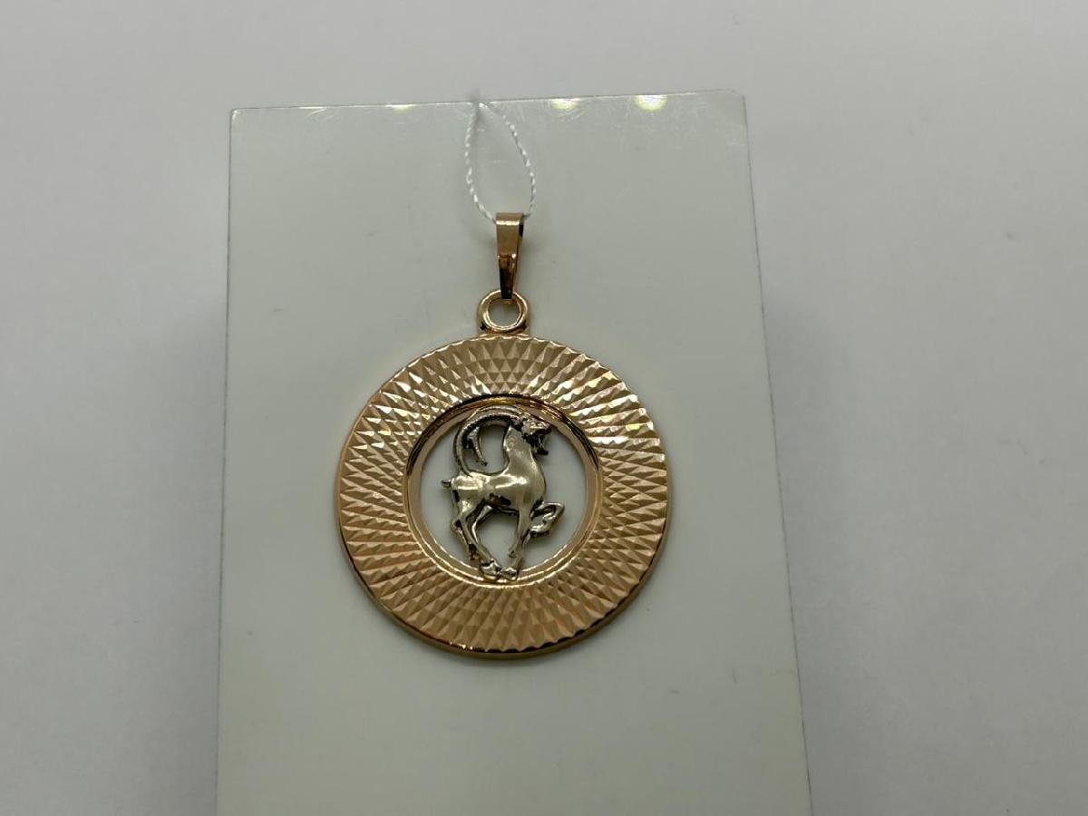 КрБПАкоз ПОДВЕСКА ЗНАК ЗОДИАКА КОЗЕРОГ (Au 585)