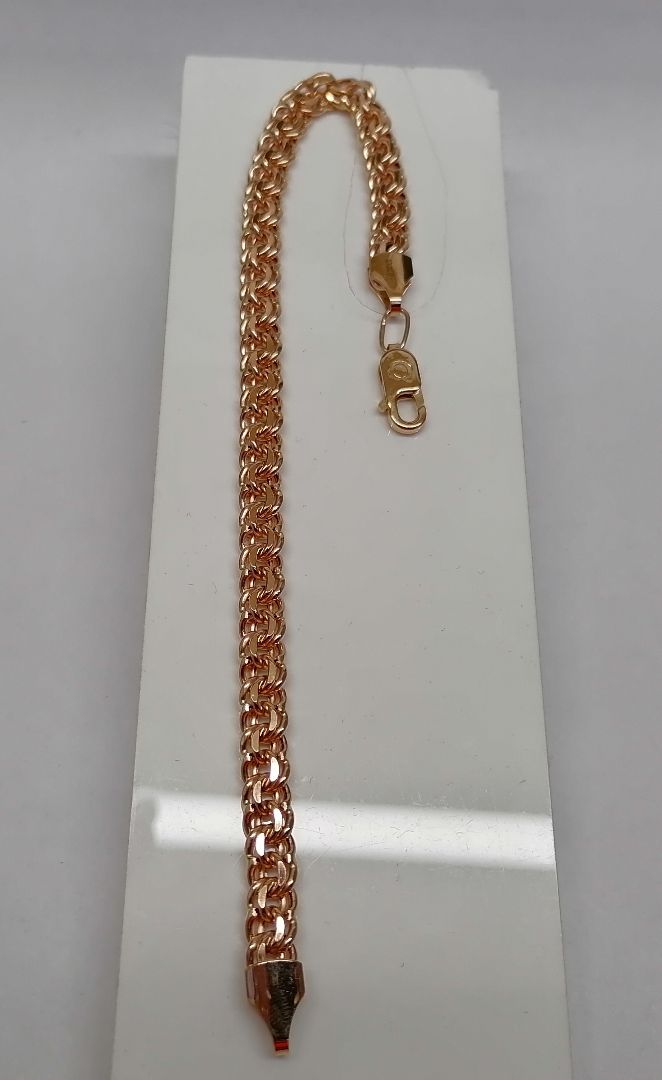 БРАСЛЕТ ПУСТОТЕЛЫЙ Бисмарк (Au 585)