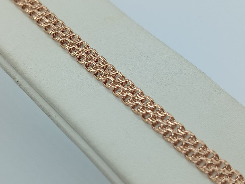 БРАСЛЕТ ПОЛНОВЕСНЫЙ Бисмарк двойной (Au 585)