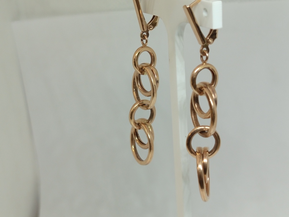 02346 СЕРЬГИ БЕЗ КАМНЯ (Au 585)