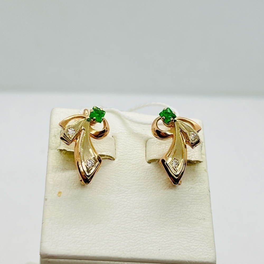 СКМИ585 СЕРЬГИ С КАМНЯМИ (Au 585)