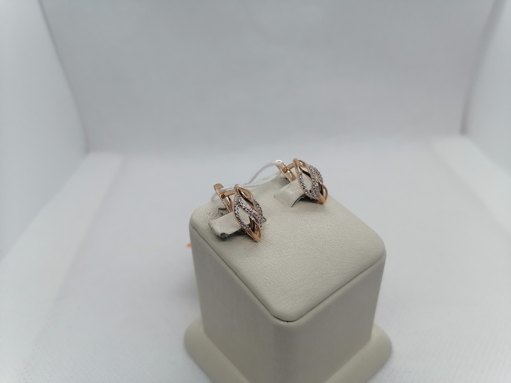 СКМИ585 СЕРЬГИ С КАМНЯМИ (Au 585)