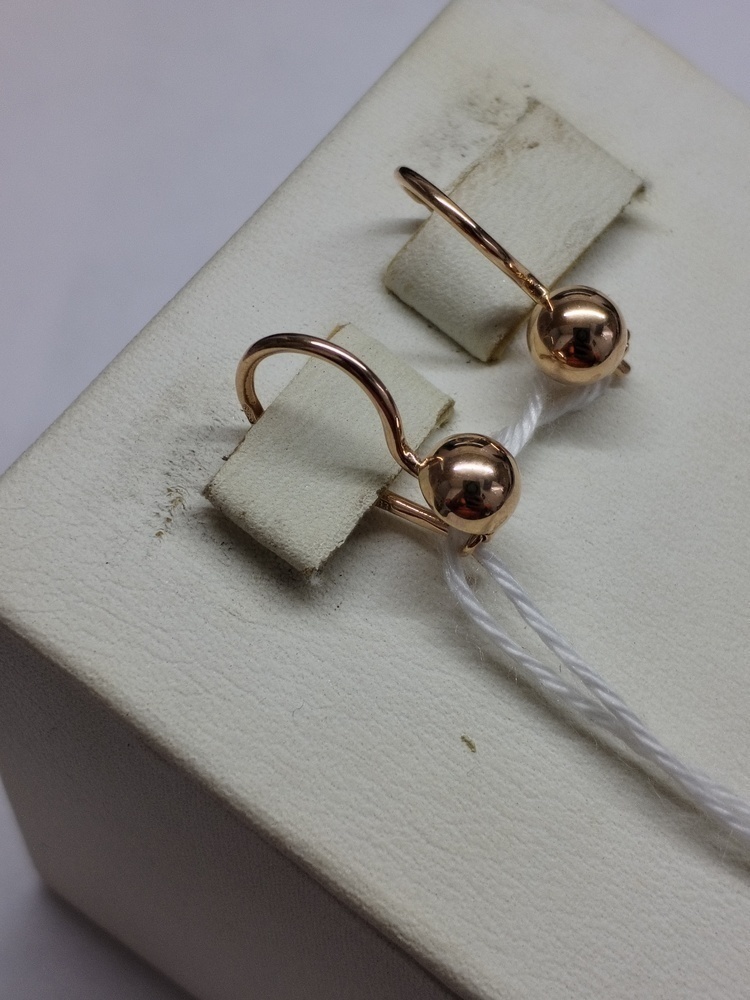 СБКМ583 СЕРЬГИ БЕЗ КАМНЯ (Au 583)