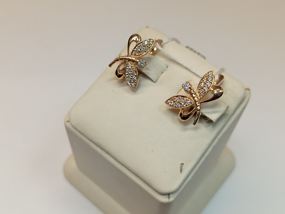 СЕРЬГИ С КАМНЯМИ (Au 585)