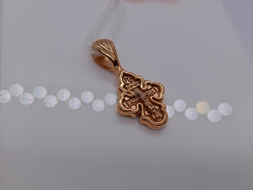 ПОДВЕСКА КРЕСТ БЕЗ КАМНЯ (Au 585)