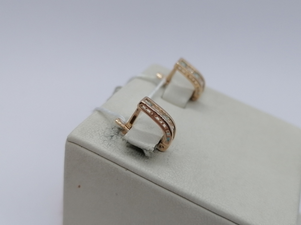 СКМИ585 СЕРЬГИ С КАМНЯМИ (Au 585)