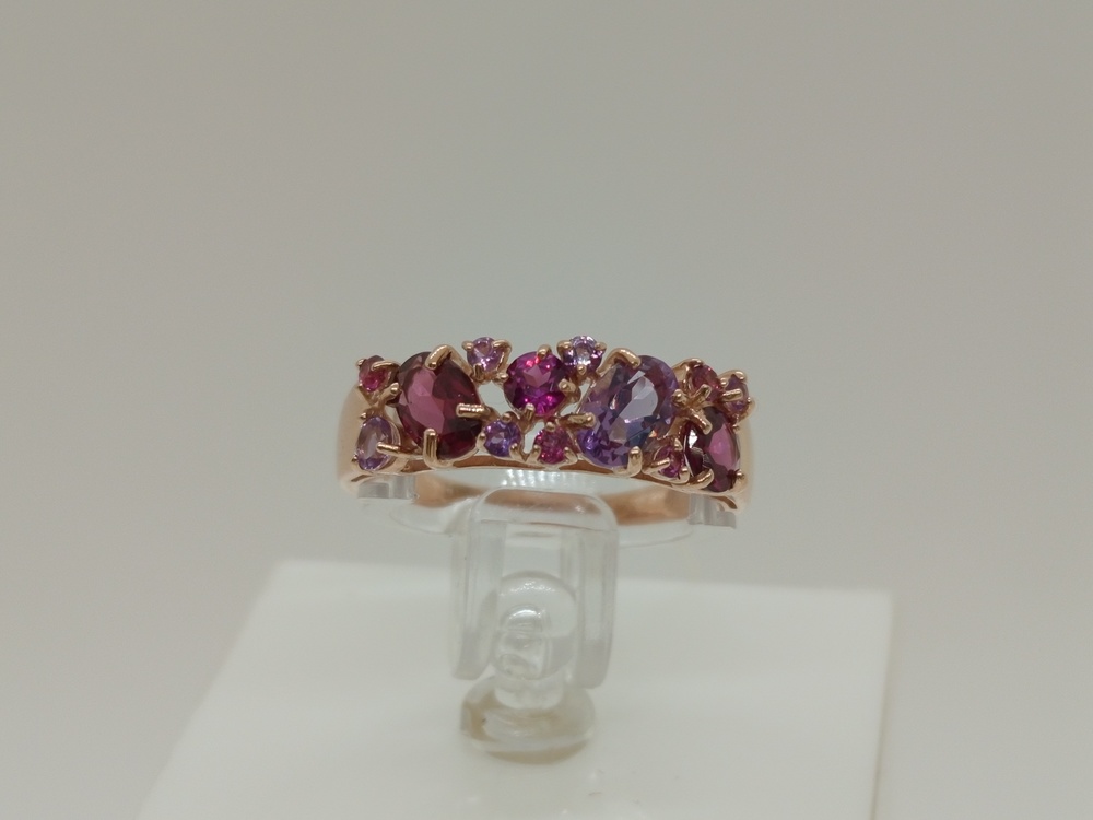 КОЛЬЦО С КАМНЯМИ (Au 585)