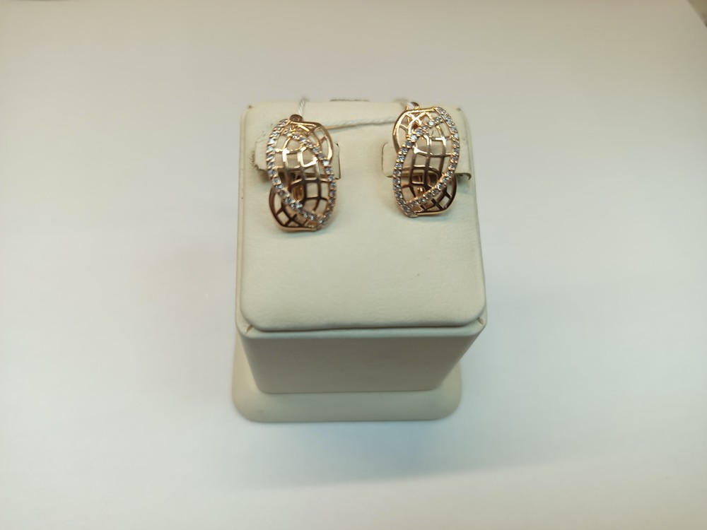 СКМИ585 СЕРЬГИ С КАМНЯМИ (Au 585)