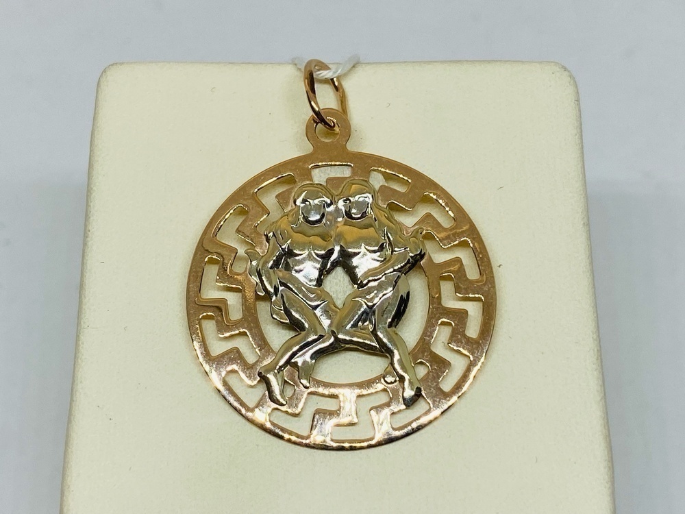 ПОДВЕСКА ЗНАК ЗОДИАКА БЛИЗНЕЦЫ Au 585