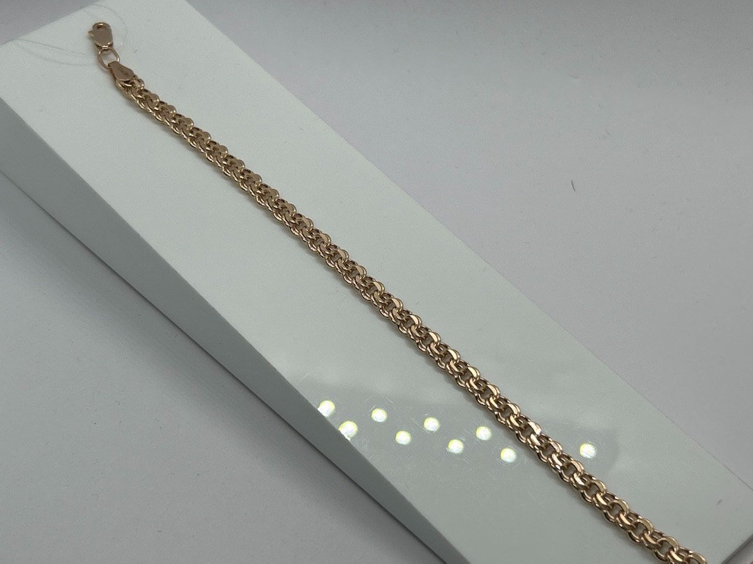 БРАСЛЕТ ПУСТОТЕЛЫЙ Бисмарк (Au 585)