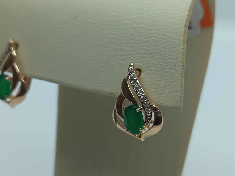 СКМИ585 СЕРЬГИ С КАМНЯМИ (Au 585)