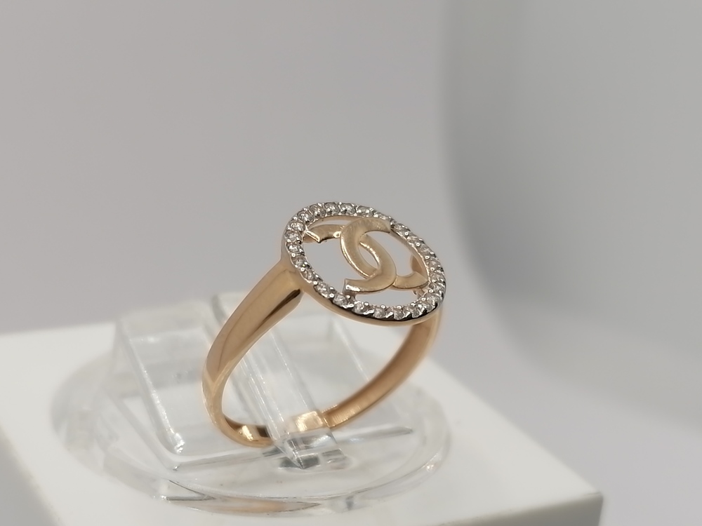 КОЛЬЦО С КАМНЯМИ (Au 585)