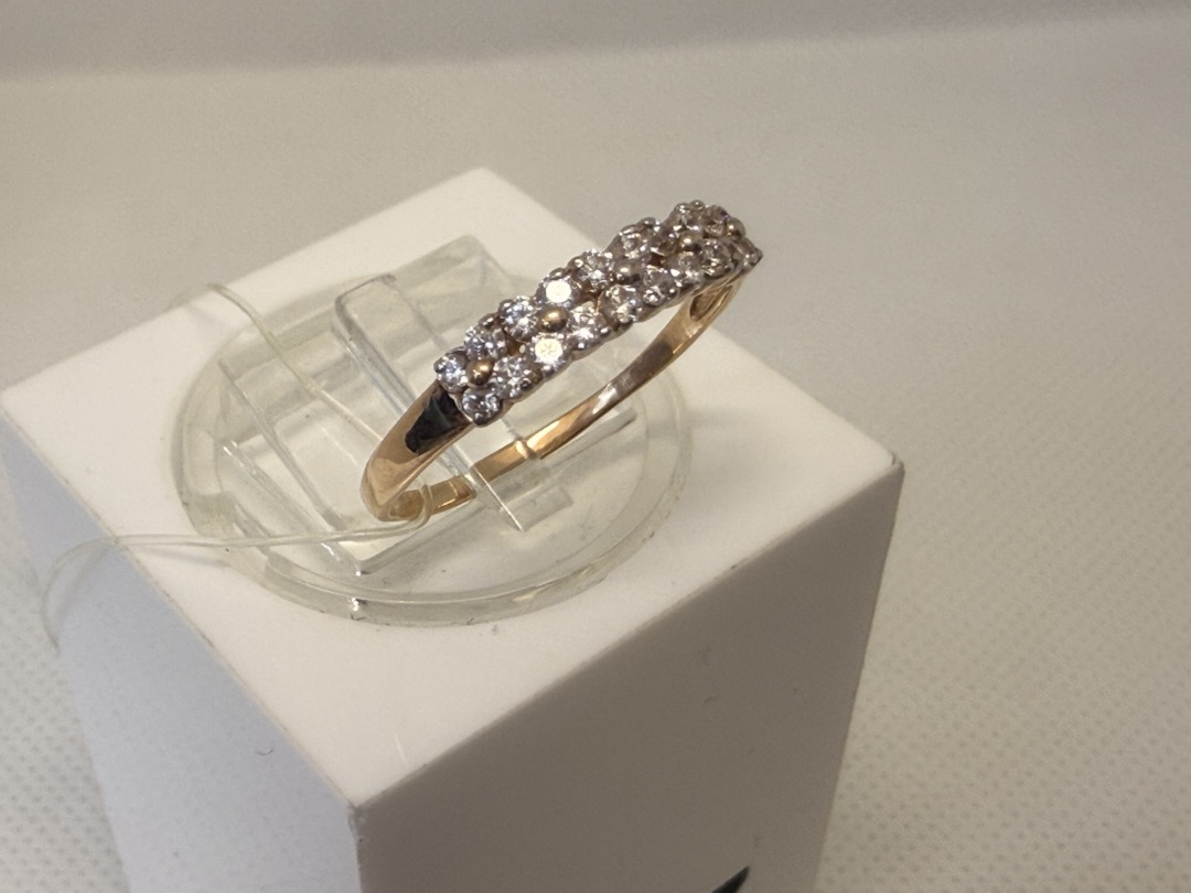 КОЛЬЦО С КАМНЯМИ (Au 585)