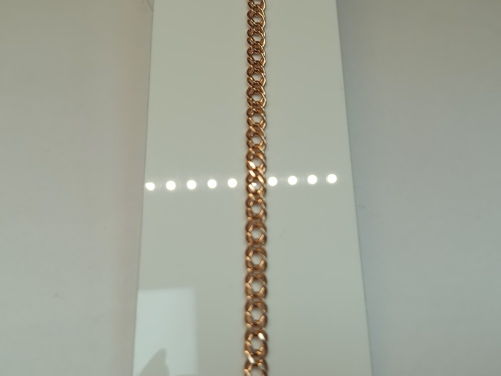 БРАСЛЕТ ПУСТОТЕЛЫЙ Ромб двойной (Au 585)