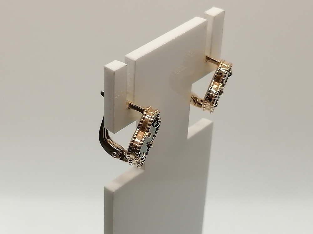 120217 м СЕРЬГИ С КАМНЕМ (Au 585)