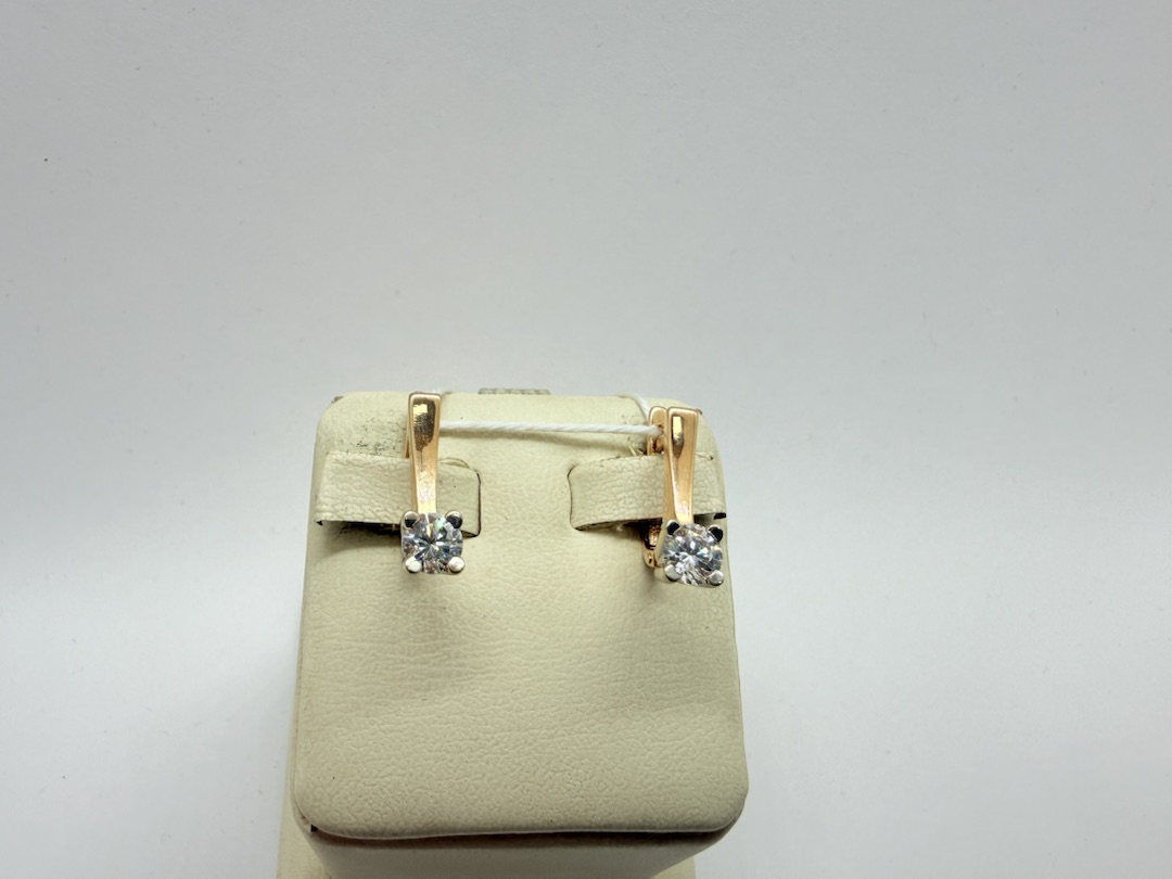 СЕРЬГИ С КАМНЕМ (Au 585)