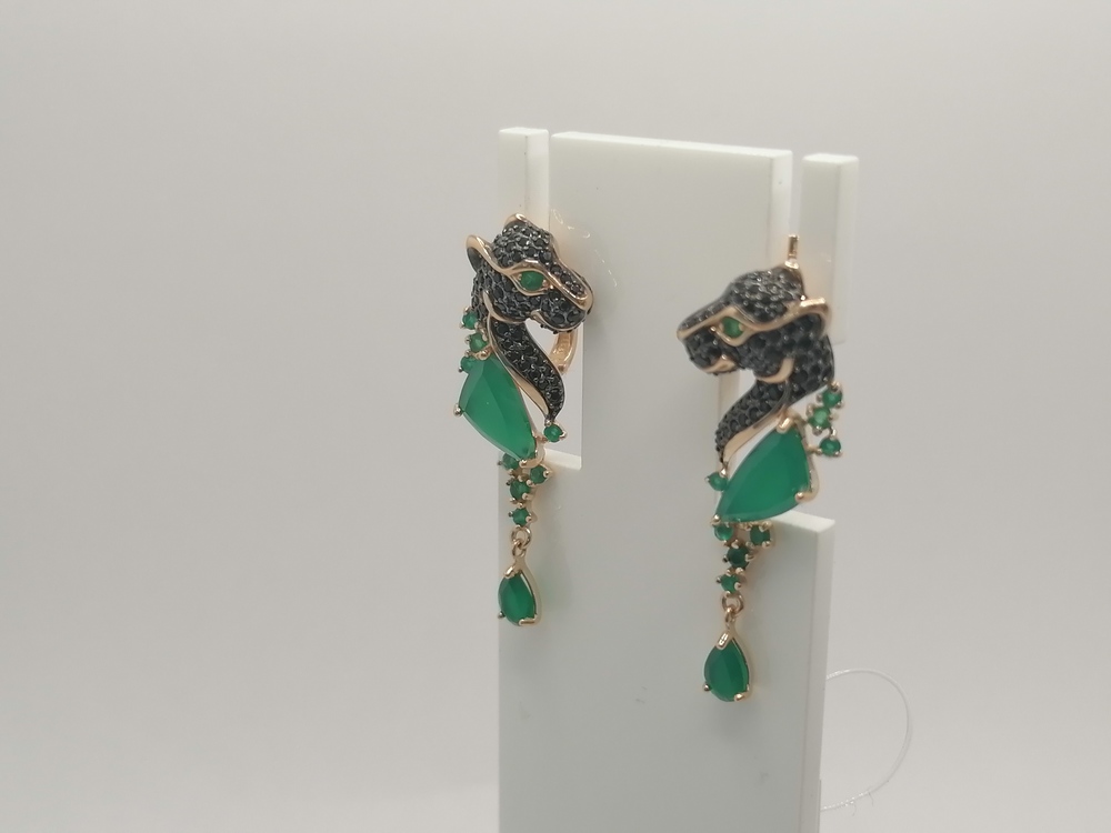 726829 СЕРЬГИ С КАМНЯМИ (Au 585)