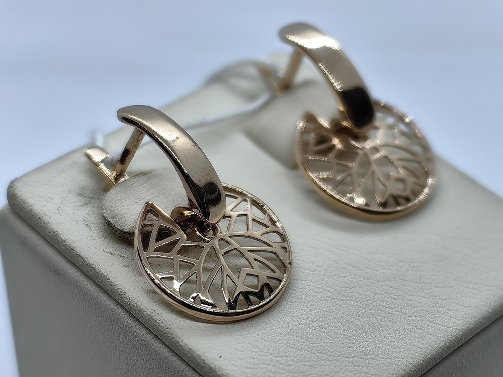 СБКМ585 СЕРЬГИ БЕЗ КАМНЯ (Au 585)