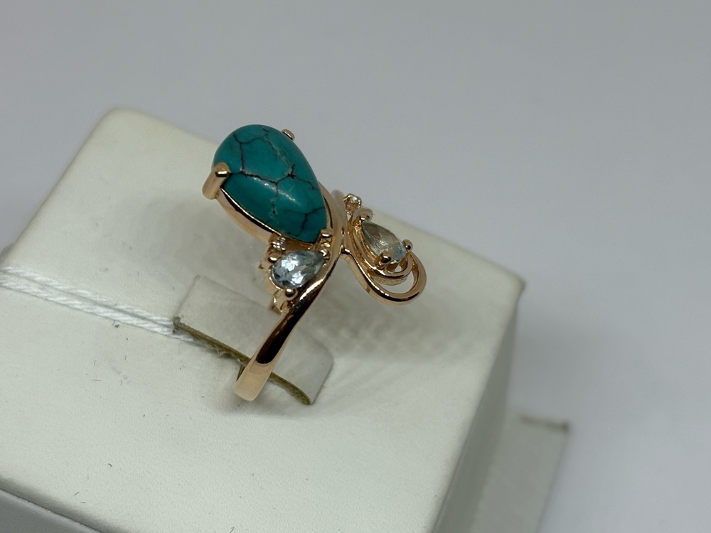 КОЛЬЦО С КАМНЯМИ (Au 585)