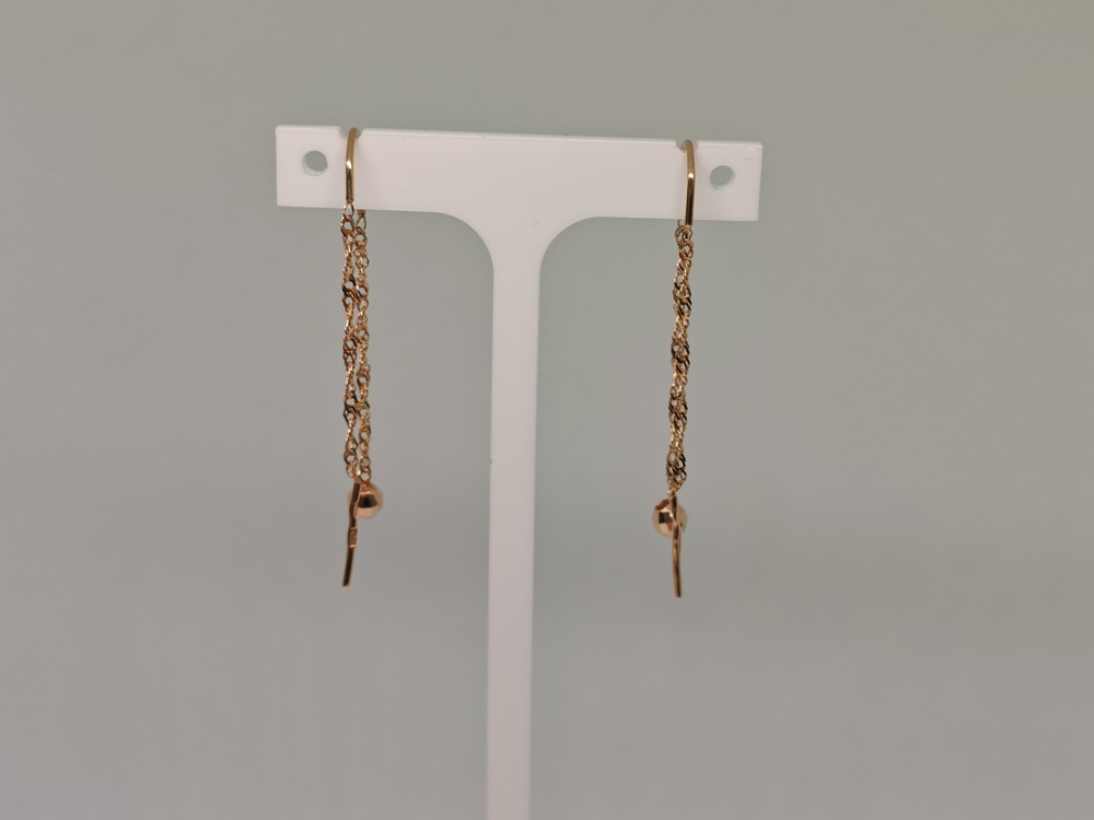 СЕРЬГИ ПРОДЕВКИ без камня (Au 585)