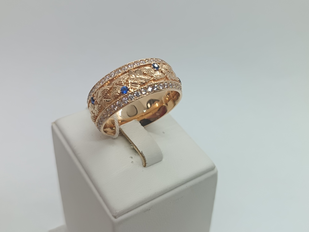 КОЛКМИ585 КОЛЬЦО С КАМНЯМИ (Au 585)