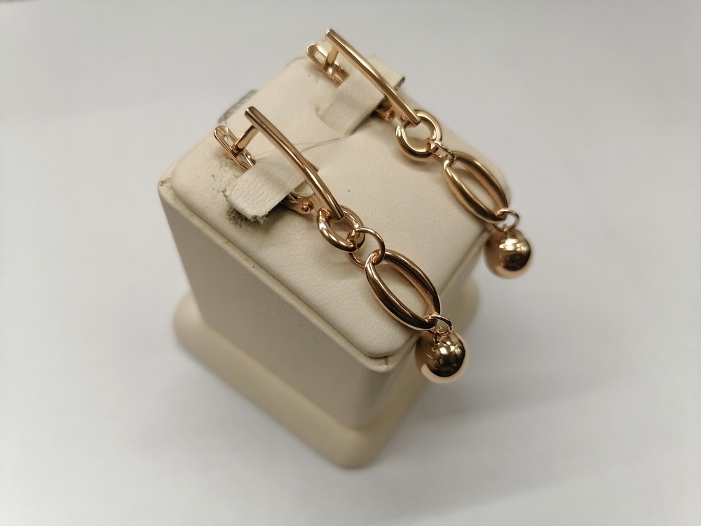 СЕРЬГИ БЕЗ КАМНЯ (Au 585)