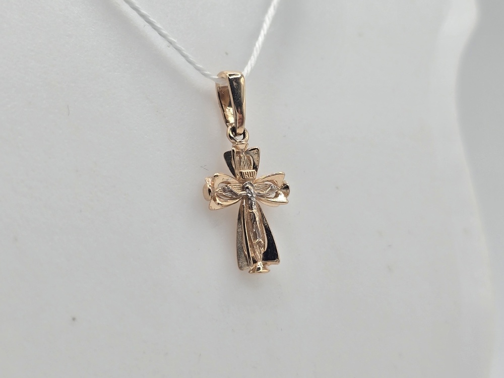 ПОДКБК585 ПОДВЕСКА КРЕСТ БЕЗ КАМНЯ (Au 585)