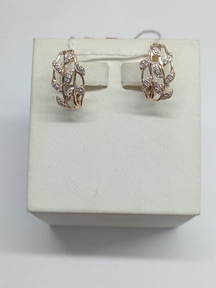 СКМИ585 СЕРЬГИ С КАМНЯМИ (Au 585)