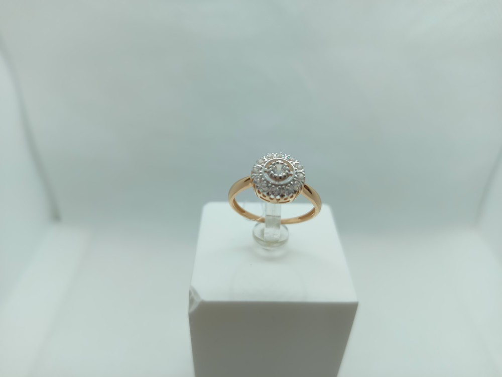 КОЛЬЦО С КАМНЯМИ (Au 585)